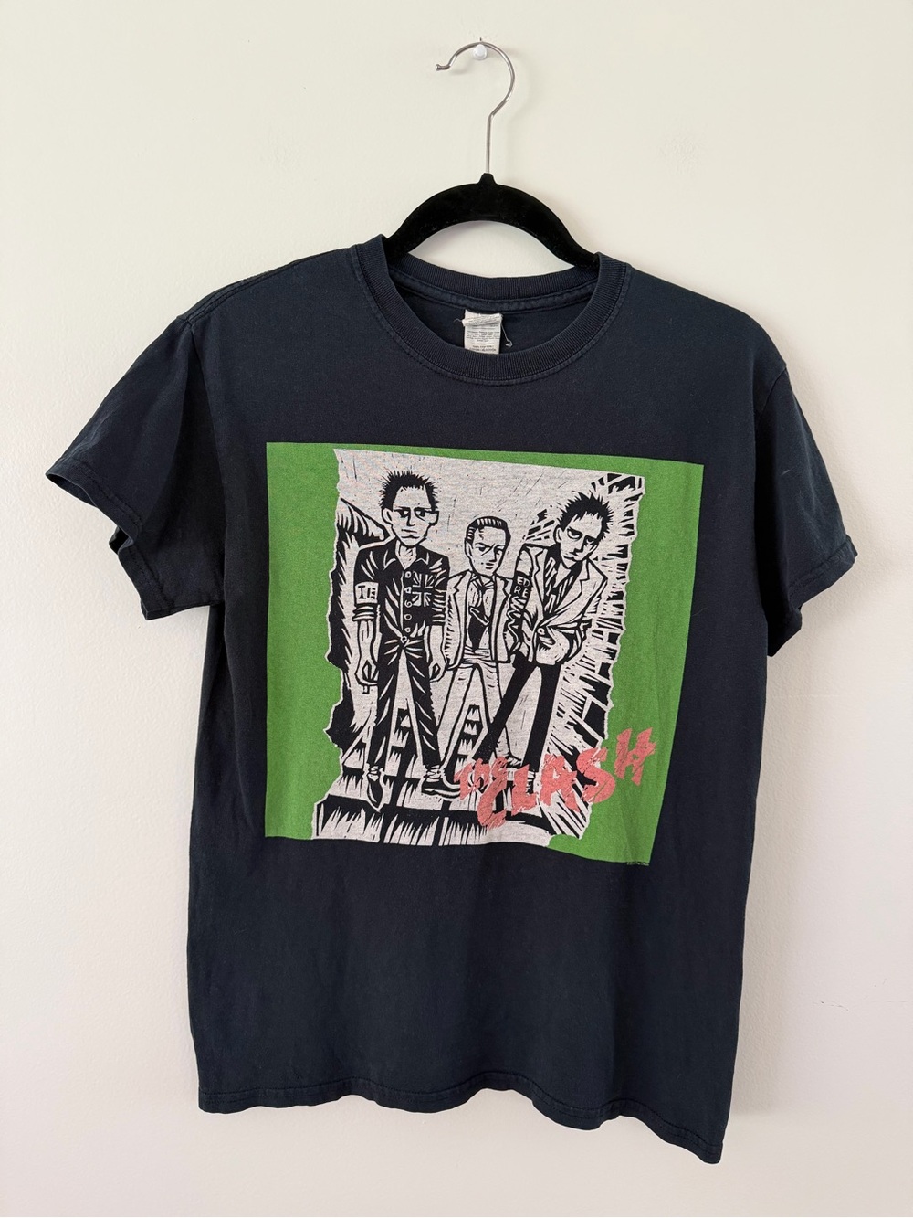 The Clash Black Vintage Band Tour Concert Grunge Punk Indie Emo Tee Shirt Small